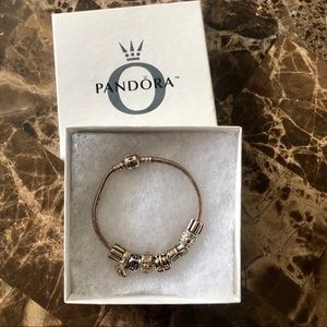 Pandora Graduation bracelet with 6 charms